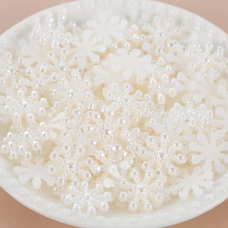 Resin Craft Ideas - 100 Copos de Nieve de Perlas